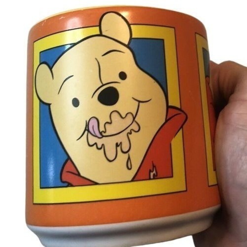 Disney Winnie The Pooh Coffee Mug Cup‎ Faces Expressions Honey Vintage